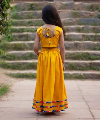 Genda mustard lehenga set 5