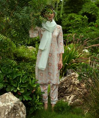 Tea Green Kurta Set 2