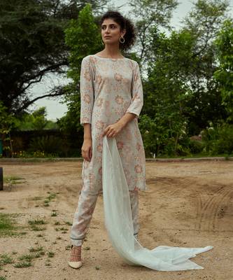 Tea Green Kurta Set 1