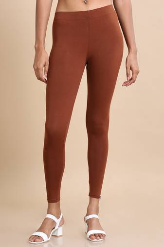 Hassu's women Honey single jersey solid slim fit ankle length legging