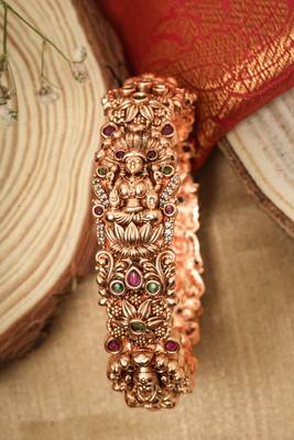 Gold Plated Laxmi Motif Bangles 1