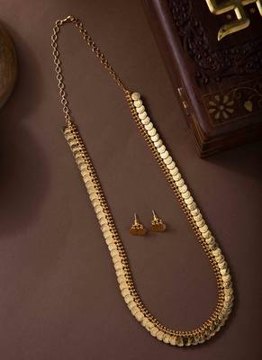 Necklace Set For Women with Gold-Plated Round Design 1