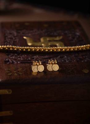 Necklace Set For Women with Gold-Plated Round Design 3