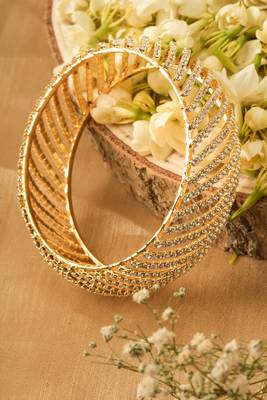 Gold Plated american diamonds Bangles 2