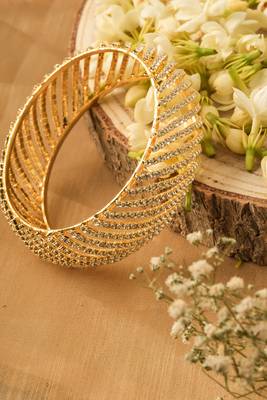 Gold Plated american diamonds Bangles 3