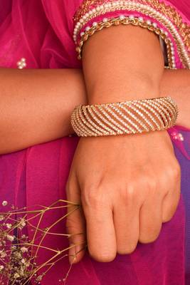 Gold Plated american diamonds Bangles 1