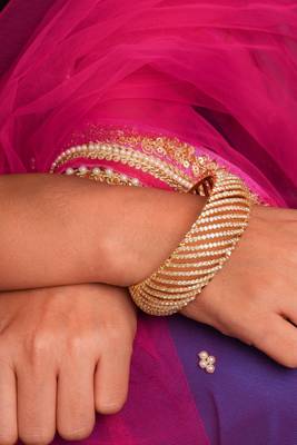 Gold Plated american diamonds Bangles 4