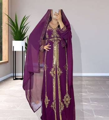 Purple Eid Kaftan for Women 2