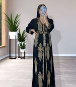 Sale Dress Moroccan Dubai Kaftan Wedding Bridesmaid African Abaya Gown Women Dress 087