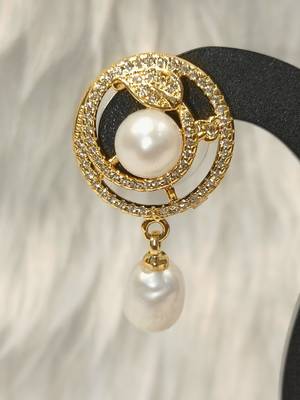 Mannat raj pearls & jewellers natural fresh water pearls hyderabadi pearls unique designer pendant set 5