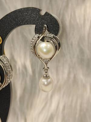 Mannat raj pearls & jewellers natural fresh water pearls hyderabadi pearls daily wear designer pendant set 4
