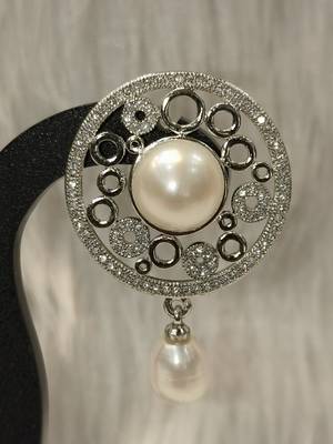 Mannat raj pearls & jewellers natural fresh water pearls hyderabadi pearls unique designer pendant set 4