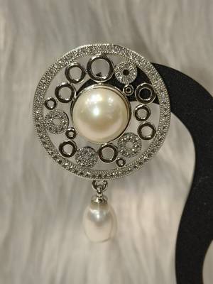Mannat raj pearls & jewellers natural fresh water pearls hyderabadi pearls unique designer pendant set 5