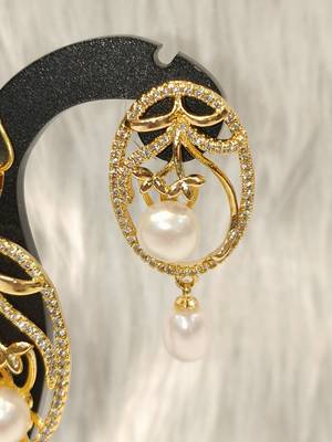 Mannat raj pearls & jewellers natural fresh water pearls hyderabadi pearls daily wear designer pendant set 4