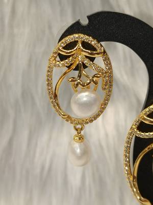 Mannat raj pearls & jewellers natural fresh water pearls hyderabadi pearls daily wear designer pendant set 5