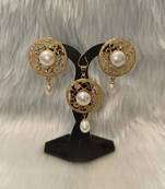 Mannat raj pearls & jewellers natural fresh water pearls hyderabadi pearls charming and designer pendant set