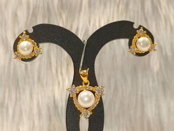 Mannat raj pearls & jewellers natural fresh water pearls hyderabadi pearls unique designer pendant set 2