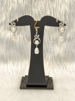 Mannat raj pearls & jewellers natural fresh water pearls hyderabadi pearls daily wear designer pendant set 1