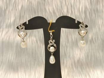 Mannat raj pearls & jewellers natural fresh water pearls hyderabadi pearls daily wear designer pendant set 2