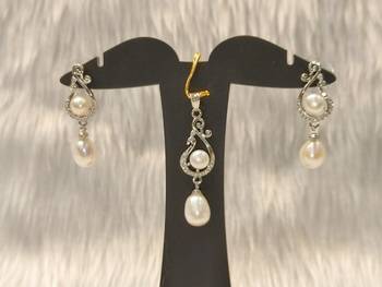 Mannat raj pearls & jewellers natural fresh water pearls hyderabadi pearls charming and designer pendant set 2