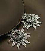 Silver toned drop earrings for women and girls