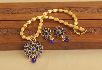 Gold platted kempu necklace set 1
