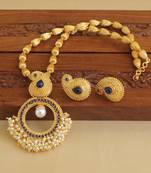 Gold platted mango kempu necklace set