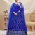  blue sequins georgette lehenga set choli with dupatta