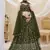 bewitching green embroidered georgette mehendi lehenga set choli with dupatta