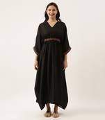 Black Silk Kaftan Dress