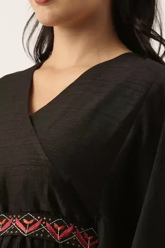 Black Silk Kaftan Dress