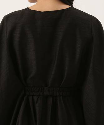 Black Silk Kaftan Dress 4