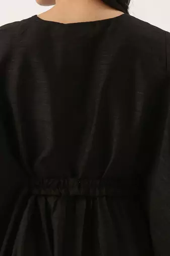 Black Silk Kaftan Dress