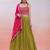  mustard sequins georgette haldi lehenga set choli with dupatta