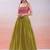  mustard sequins georgette haldi lehenga set choli with dupatta