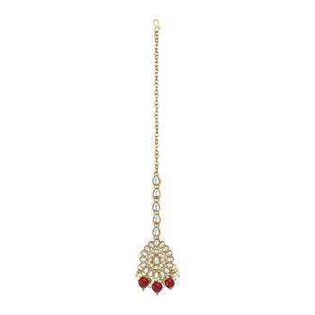 I jewels traditional kundan pearl choker necklace jewellery with jhumki earrings set for women & girls  4
