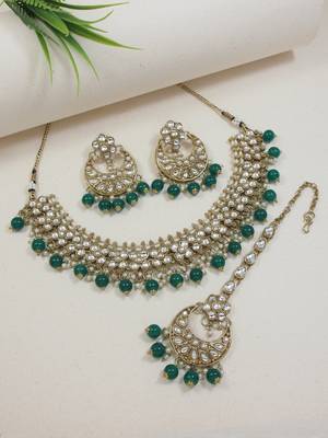 traditional foral choker necklace jewellery earrings set for women/girls  1
