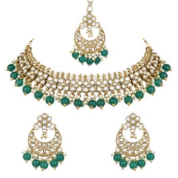 traditional foral choker necklace jewellery earrings set for women/girls  2