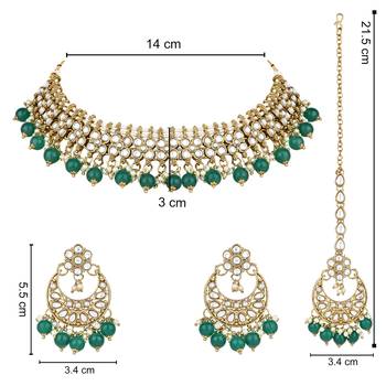 traditional foral choker necklace jewellery earrings set for women/girls  5