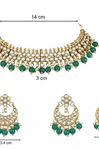 traditional foral choker necklace jewellery earrings set for women/girls 
