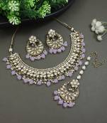 traditional foral choker necklace jewellery earrings set for women/girls