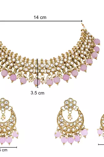 traditional foral choker necklace jewellery earrings set for women/girls 