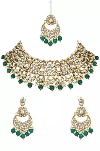 traditional foral choker necklace jewellery earrings set for women/girls