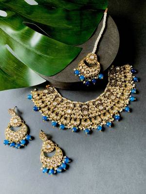 traditional foral choker necklace jewellery earrings set for women/girls 1