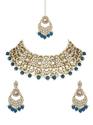 traditional foral choker necklace jewellery earrings set for women/girls 2