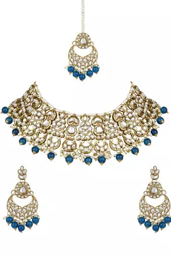 traditional foral choker necklace jewellery earrings set for women/girls