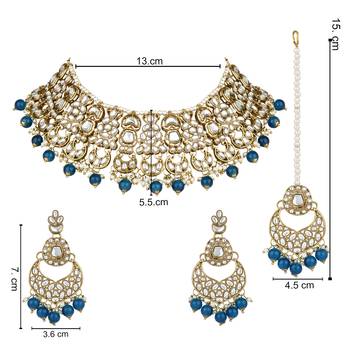 traditional foral choker necklace jewellery earrings set for women/girls 5