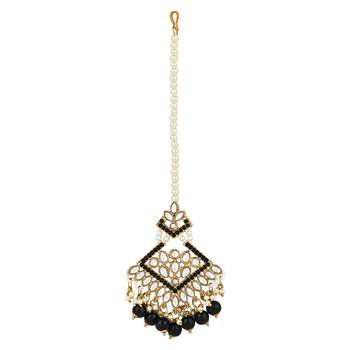 traditional kundan pearl drop choker necklace jewellery & dangle earrings set for women/girls 4