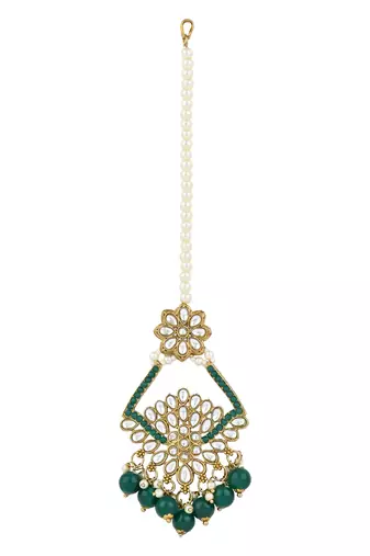 traditional kundan pearl drop choker necklace jewellery & dangle earrings set for women/girls