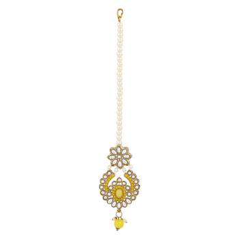 traditional kundan pearl choker necklace jewellery with jhumki earrings set for women & girls 4